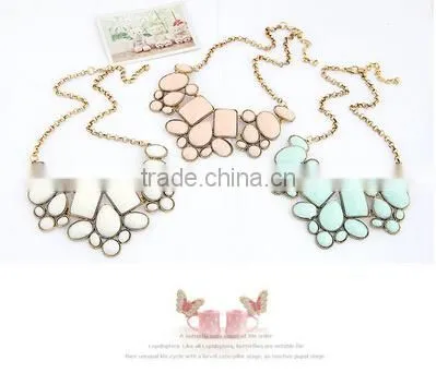 CHARM CRYSTAL FLOWER CHOKER CHUNKY STATEMENT BIB PENDANT CHAIN COLLAR NECKLACE photo-2