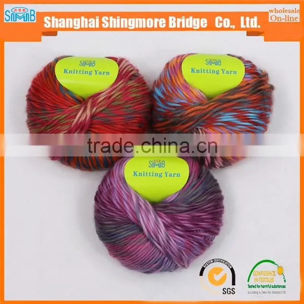 Yarn Supplier Cheap Wholesale High Quality Top Dyed 100 Acrylic 2 Ply Roving Yarn for Hand Knitting photo-2