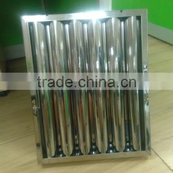 Stainless Steel Kitchen Exhaust Hood Grease Baffle Filter photo-4