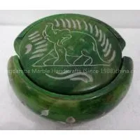 Marble Tea Coaster Set Camel Handmade Beautiful Hand Painted Home Decor photo-2