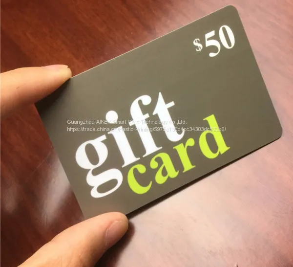 Aikeyi Custom Printing Embossed Mumber PVC Card /Custom Shape Plastic Gift Cards photo-2