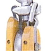 Wooden Shell Snatch Block With Hook