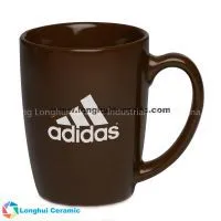 12oz Custom Curved Handle Java Promotional Ceramic Coffee Mug