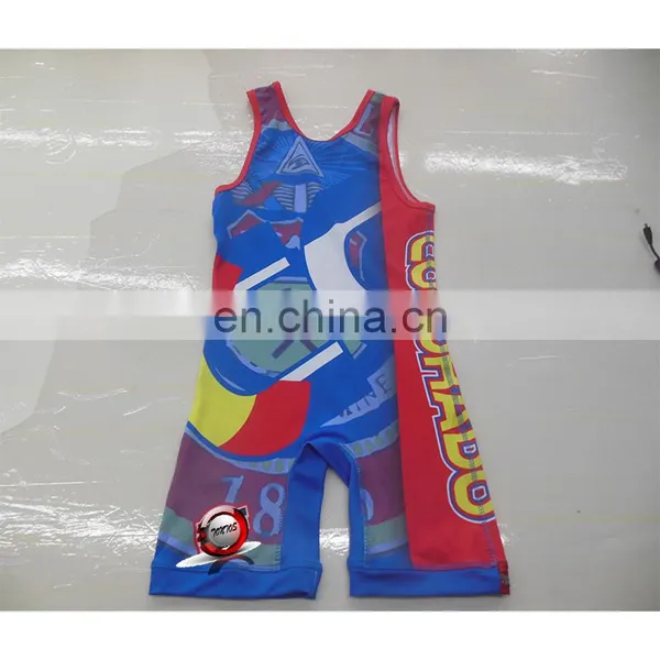 Cool Sublimated China Wrestling Singlets photo-2