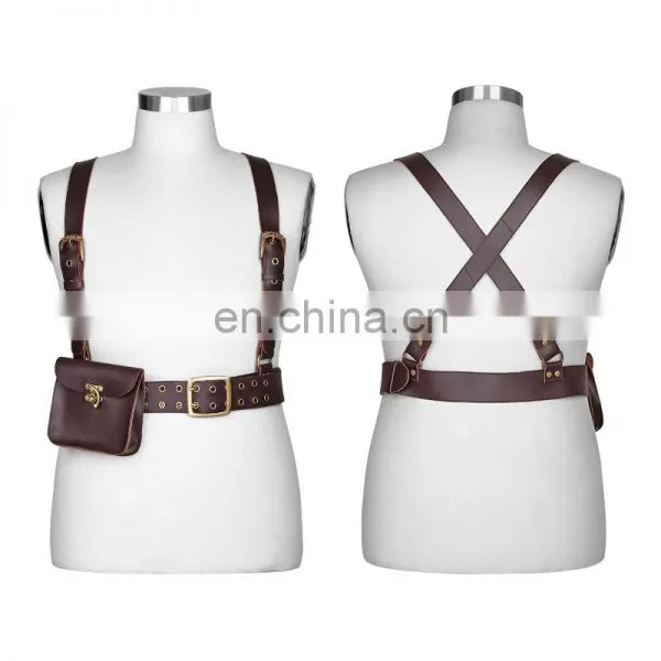 Punk Rave Men's Steampunk Chest Harness With Pocket S-238 photo-5