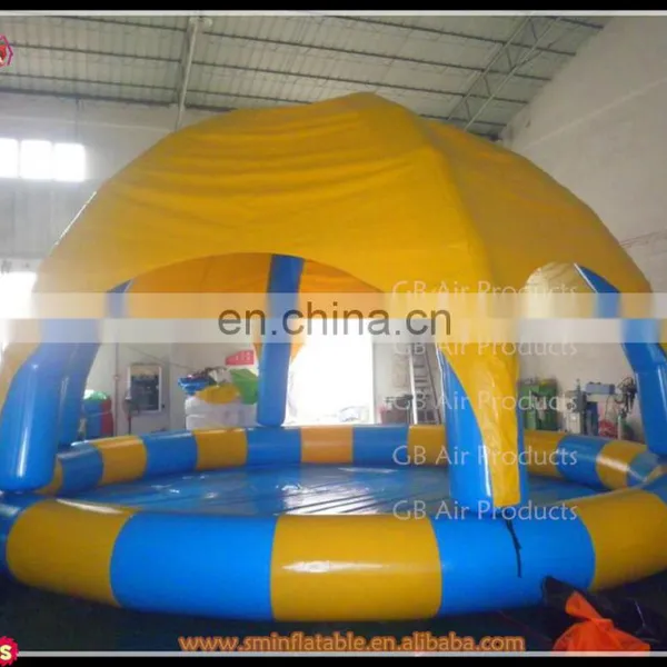 Durable Water Pool Inflatable Round Inflatable Pool With Cove Tent photo-2