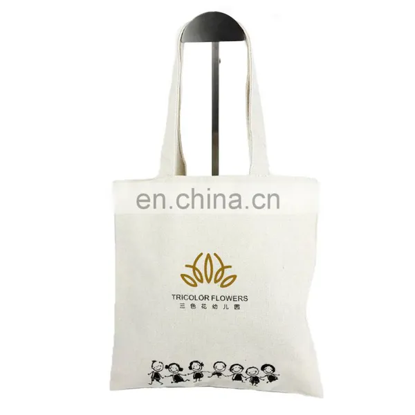 Custom Design Woman Comfortable White Canvas Tote Bag photo-4