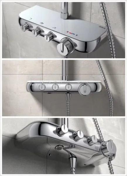 NEW Promotion Rain Shower Sets With Bracket Chrome Colour 3 Functions Foshan Factory photo-4