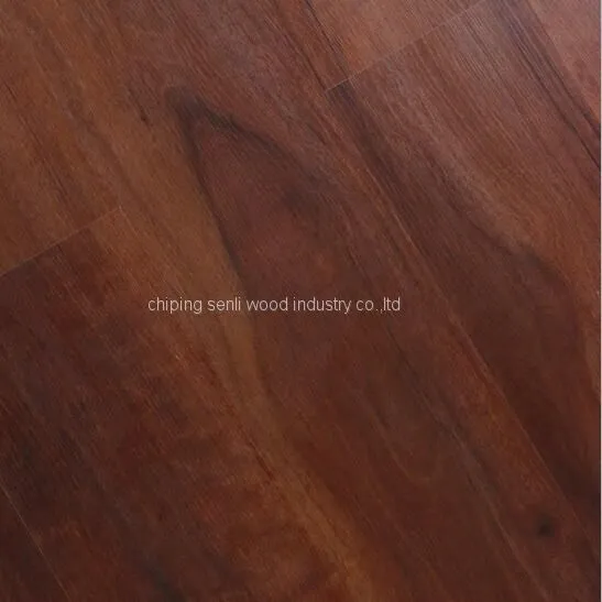 8mm Shining Waterproof Fireproof Laminate Wood Plank Flooring photo-2