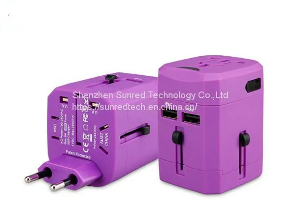 Hot Selling UAE Travel Adapter With 2 USB Universal Adapter All in One Power Adaptor for Medicine Gifts photo-2