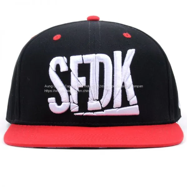 3D Embroidery Plain Snapback Хип-Хоп Кап