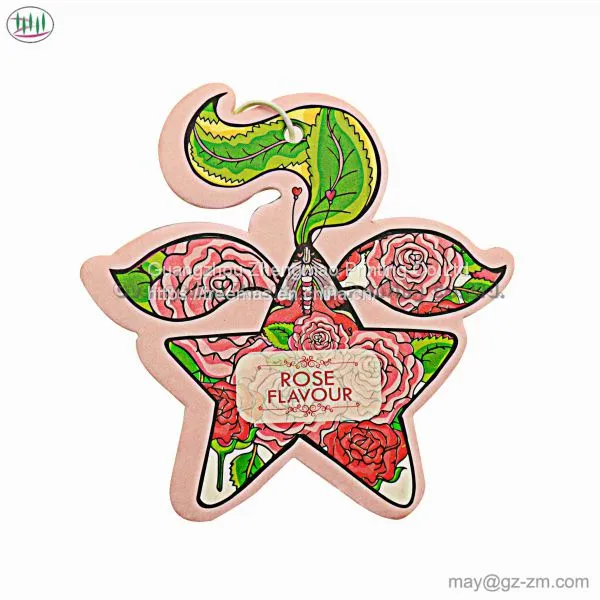 Customized Fashion Design Wholesale Rose-scented Paper Air Fresheners photo-2