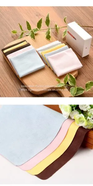 Wholesale Suede Fabric Customized Glasses Cloth Anti-fog, 100% Cotton Eyewear Cloth photo-3