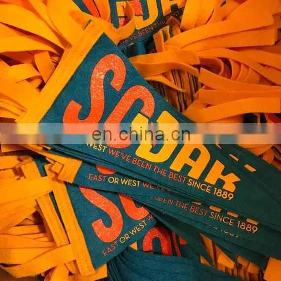 Promotional Logo Printed Felt Triangle Pennant Flag Banners photo-3