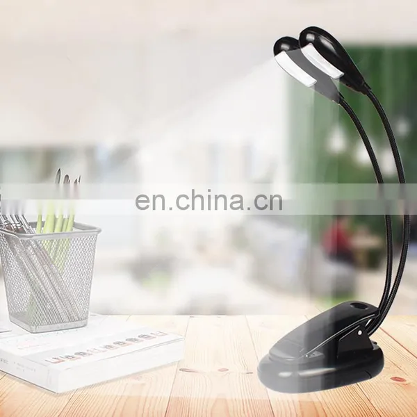Music Stand Light, USB and AAA Battery Operated, Reading Lamp in Bed, 4 Brightness Levels, Clip on LED Book Lights photo-3