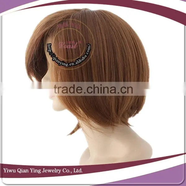 Very Short Dark Brown Cosplay Hair Wig Men photo-2