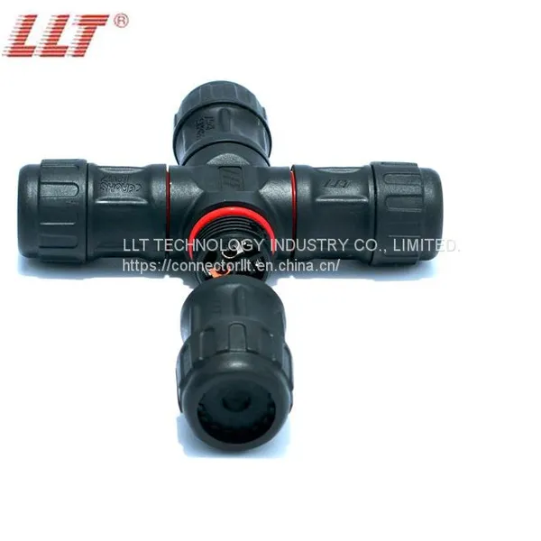 Llt L25 Ip67 Ip68 Waterproof 2 3 4 Pin High Power Screw Fixing Cross Waterproof 3pin Connector