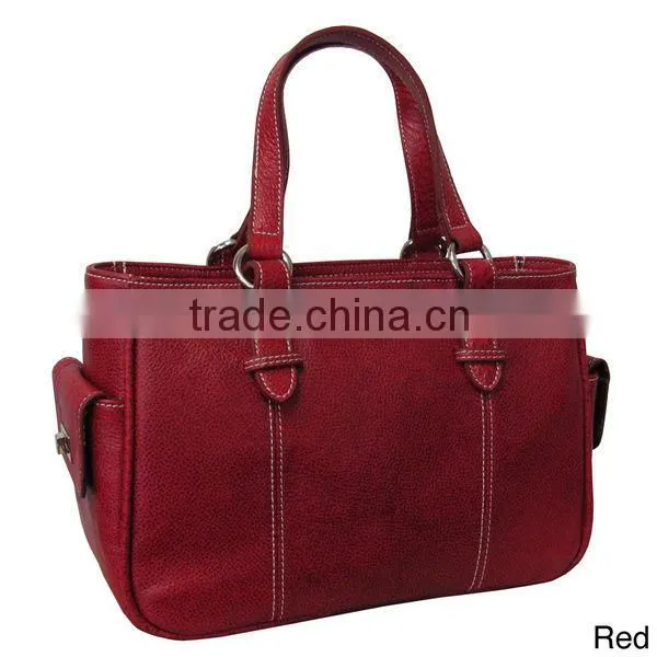 Guangzhou Supplier Genuine Leather Ladies Tote Bag Shoulder Bag With Dual Handles photo-2