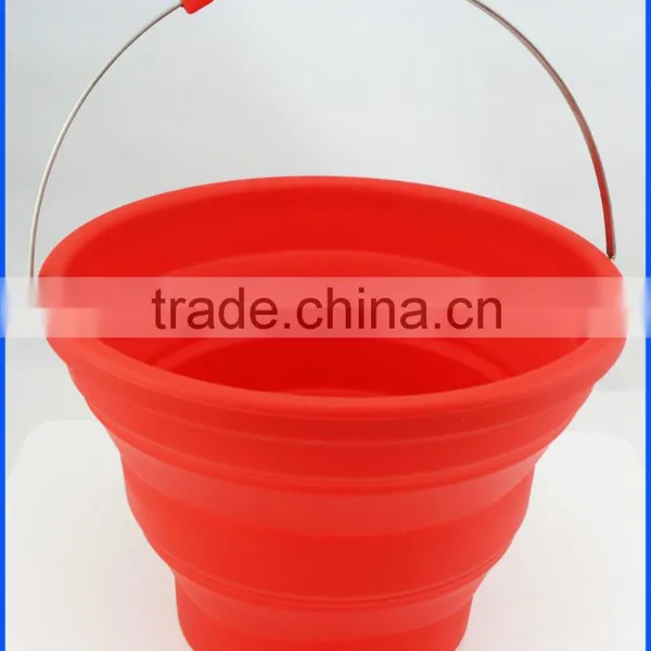 Hot Selling Silicone Rubber Collapsible Folding Ice Bucket Pail photo-4