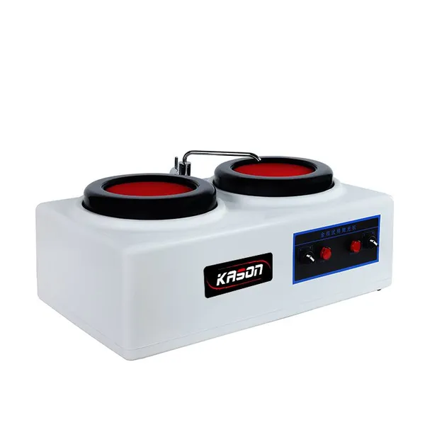 HST-P2T High Quality Dual Disc Metallographic Specimen Polishing Machine Low Noise 1-Year Laboratory Use Warranty photo-6