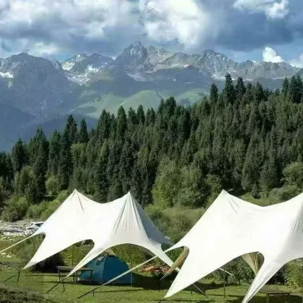 Commercial Large Star Peak Canopy Tent Waterproof UV Resistant Outdoor Camping Star Shade Tent for Camp Resort Wedding Party