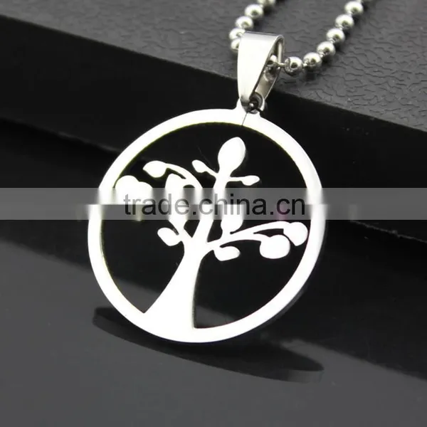 Stainless Steel Tree of Life Pendant Necklace photo-2