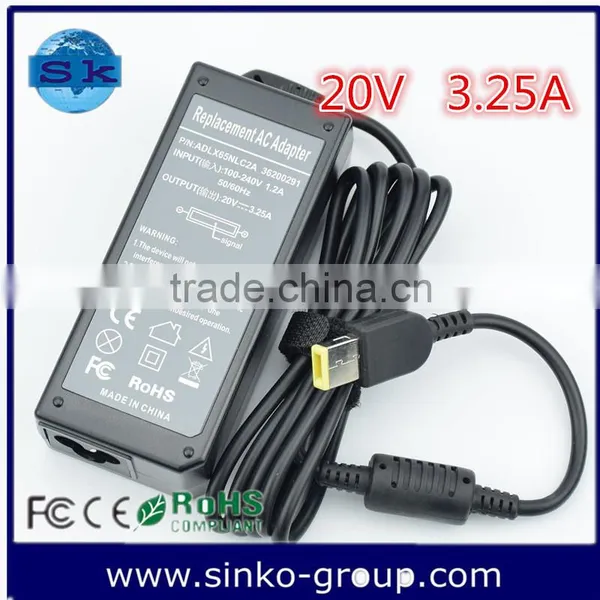 High Copy Laptop ac Adapter 20v 3.25a 90w for Lenovo