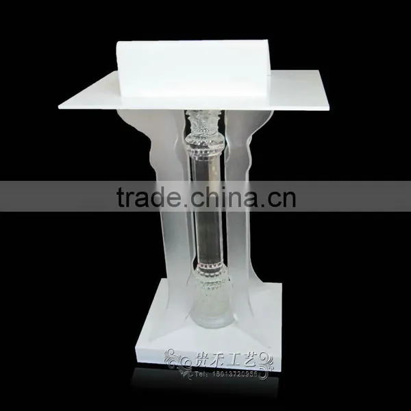 Acrylic Lectern With Crystal Column/ Cheap Acrylic Pulpit photo-2