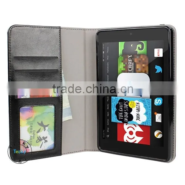 for Amazon Fire hd 6 Case, Synthetic Leather Wallet With Card Slots Stand Case for Amazon Fire hd 6