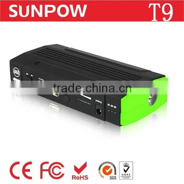 Sunpow 13600mAh Lithium Battery Power Bank 12V Auto Portable Mini Car Booster Multi-Function 12v Car Jump Starter photo-3