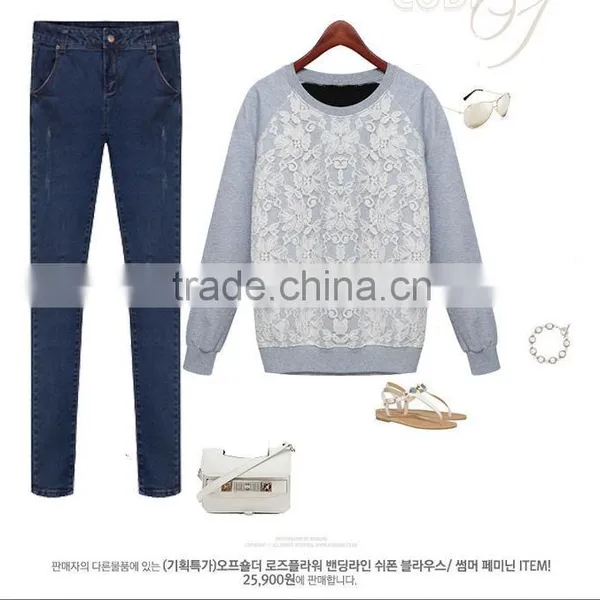New 98% Cotton and 2% Skinny Scratch Spandex Denim Jeans For Ladies photo-3