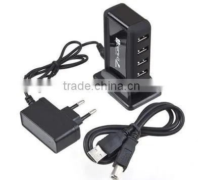 7 Port High-Speed USB 2.0 Hub Powered + AC Adapter Free for Laptop PC photo-2