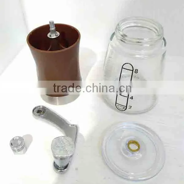 Mini Ceramic Core Manual Coffee Grinder Glass Material photo-2