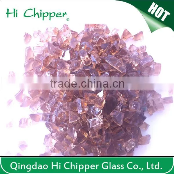 Black Cashew Shape Fire Pit Decorative Glass Gemstone photo-5