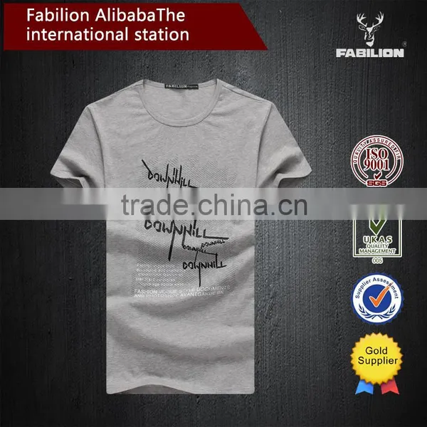 New Designs 100% Cotton Full-size 3d Wording Printed T-shirt photo-2