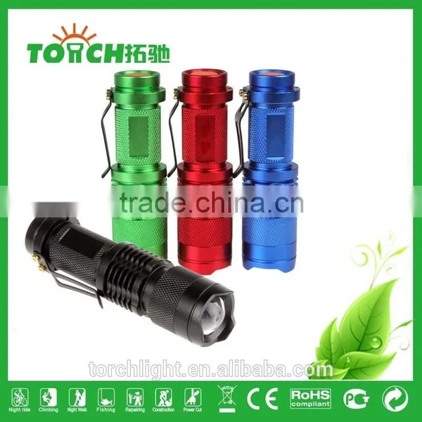 Zoomable Mini Gift Light Hi-power Pocket Flashlight Cre e XPE Colorful Emergency Flashlight for Outdoor Hiking photo-5