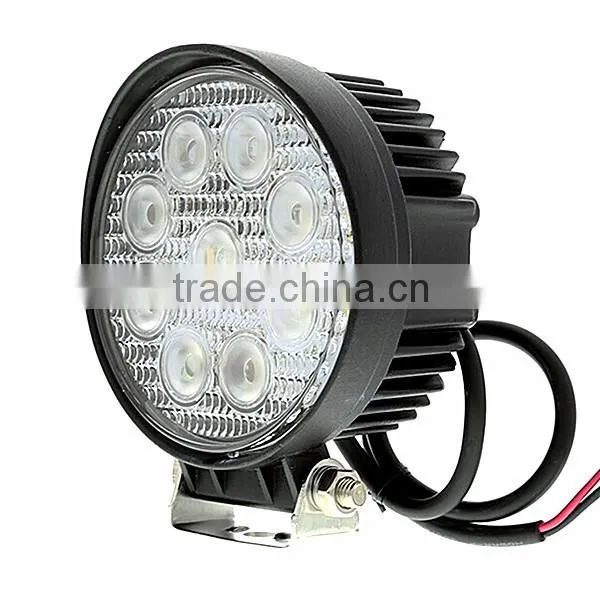 High Power 27W Led Work Light + 12V-24V Heavy Duty LED Work Light, Daytime Running Light ( Round 27W ) photo-2