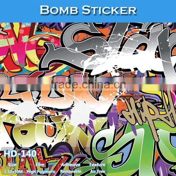 HD-136 Air Bubble Free Fictional Car Vinyl Sticker Bomb Auto Body Color Sheet photo-4