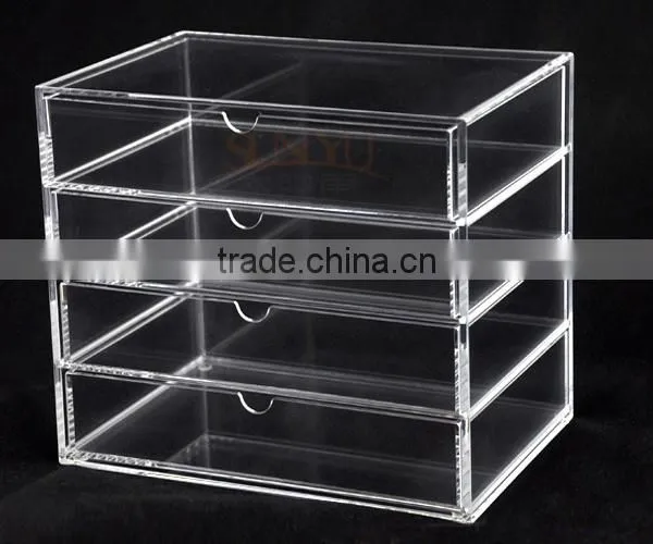 4 Layers Free Slide Acrylic Drawer Clear Box Storage photo-4