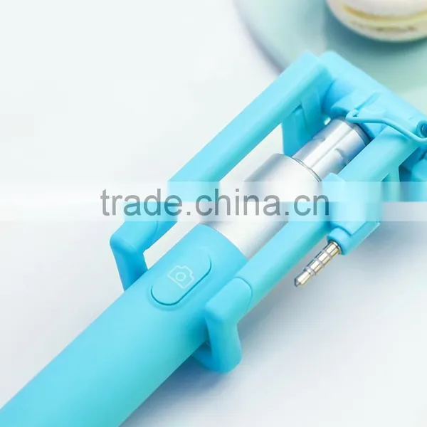 Couple Colors Wired One Button Operation Monopod Selfie Stick photo-6