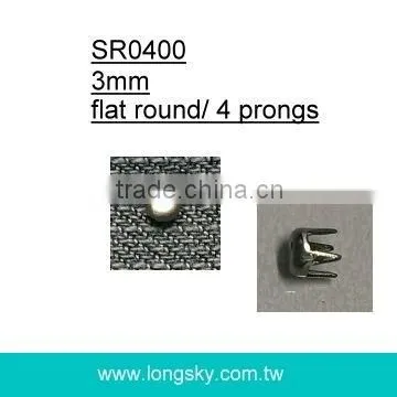 (#SR0400/4.5mm) round metal prong clothing stud for clothing