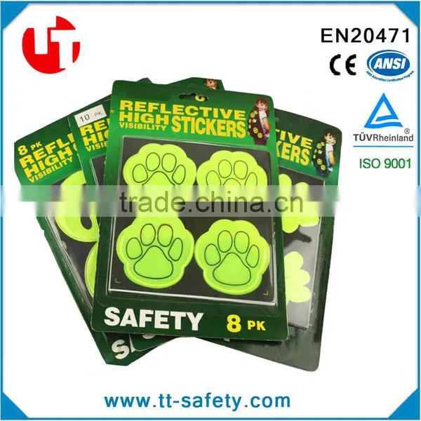 PVC Reflective Dogfoot Print Sticker Reflective Smile Sticker Reflective Bike Stickers Quality Choice photo-2