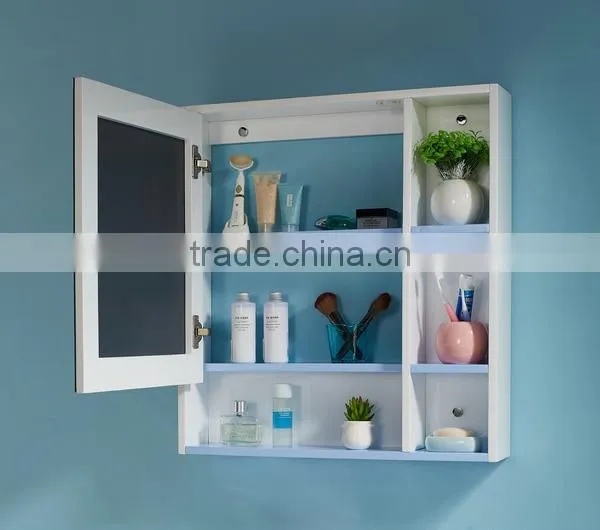 Modern Design White Oak Wood Cabinet Mirror Cabinet Combo Bathroom Furniture No.W007 photo-2