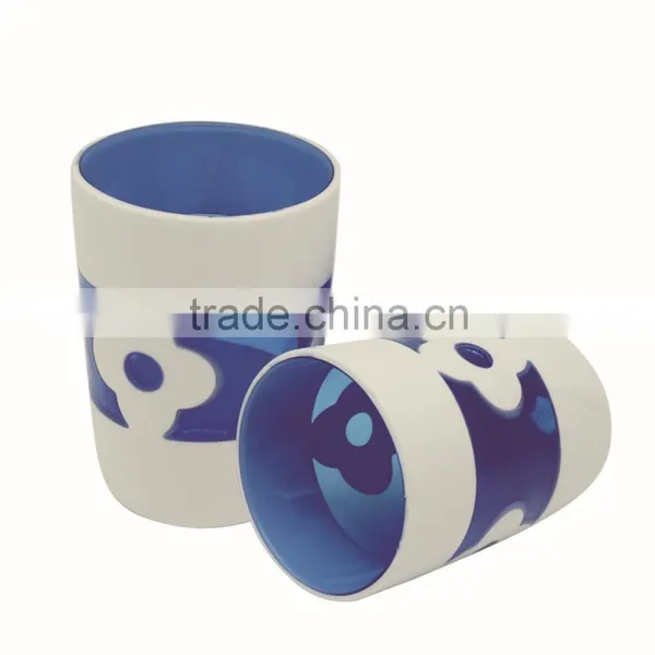 Modern Home Decorative Plastic Double Wall Tumbler ,bathroom Tumbler