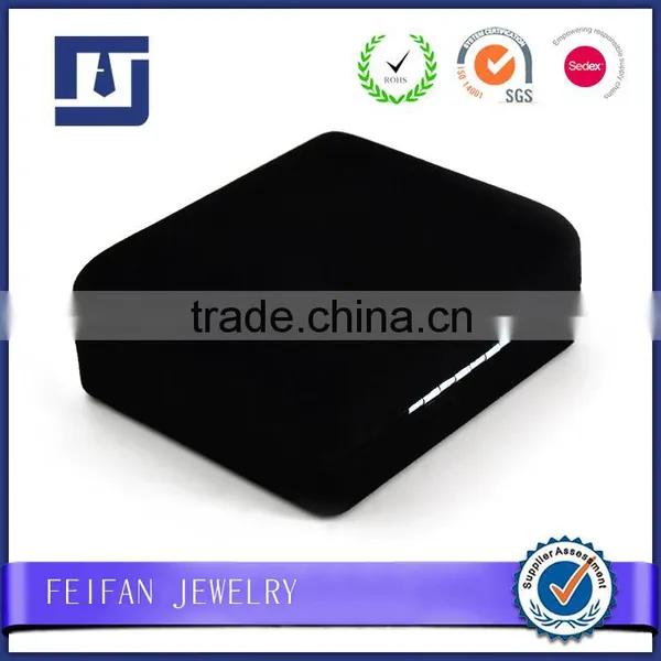Wholesale Newest Black Velvet Cufflinks Box Packaging Box photo-3