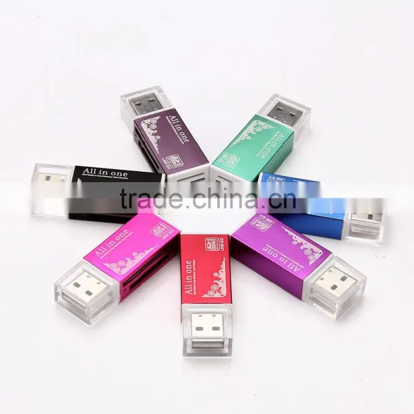 All in One Aluminium Memory Micro SD SDHC TF MS M2 Card Reader photo-2