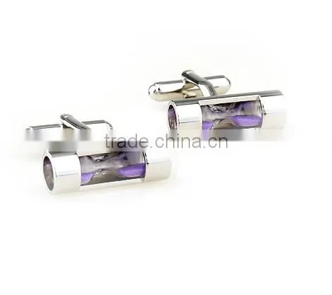 Sands Of Time White Sand Hourglass Timer Cufflinks photo-2