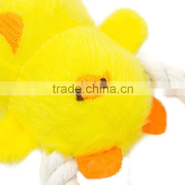 Short Plush Dogs Toys Cotton Stuffed Pet Toys For Cats Scratch Cotton Rope Stuffed Duck Toys For Small Dogs P1043 photo-4