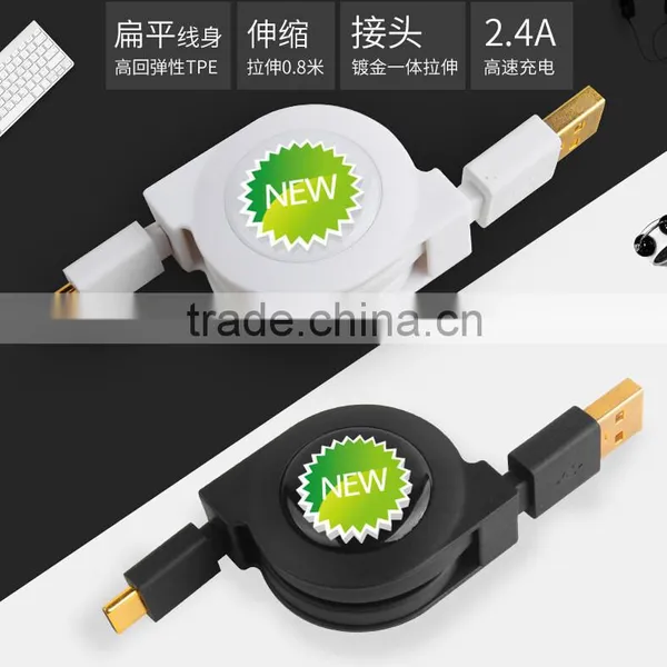 Retractable USB3.0/3.1 to Type C Sync Charger Cable 5V 2A Output photo-2