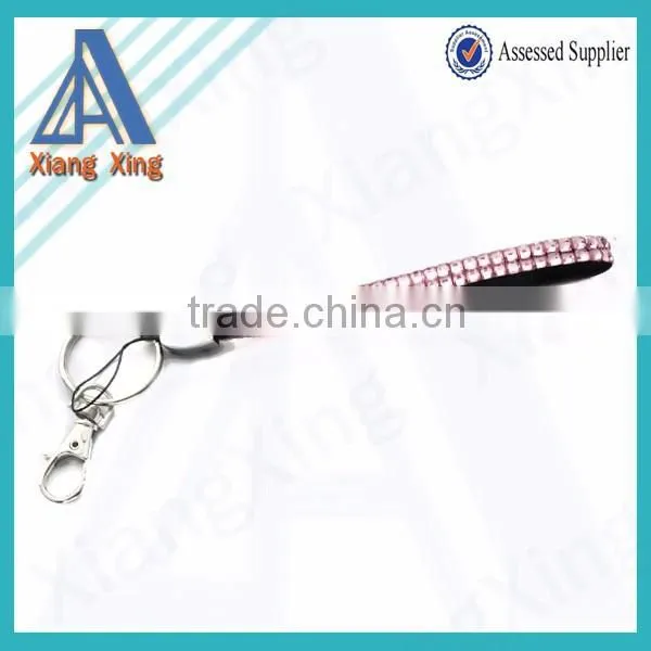 Short PU Leather Lanyard and Strap With Colorful Rhinestone photo-5